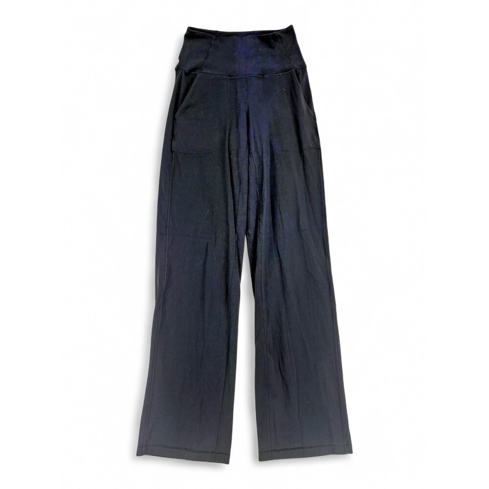 Lululemon Black High-Rise Wide Leg Pants/Leggings Size 2
